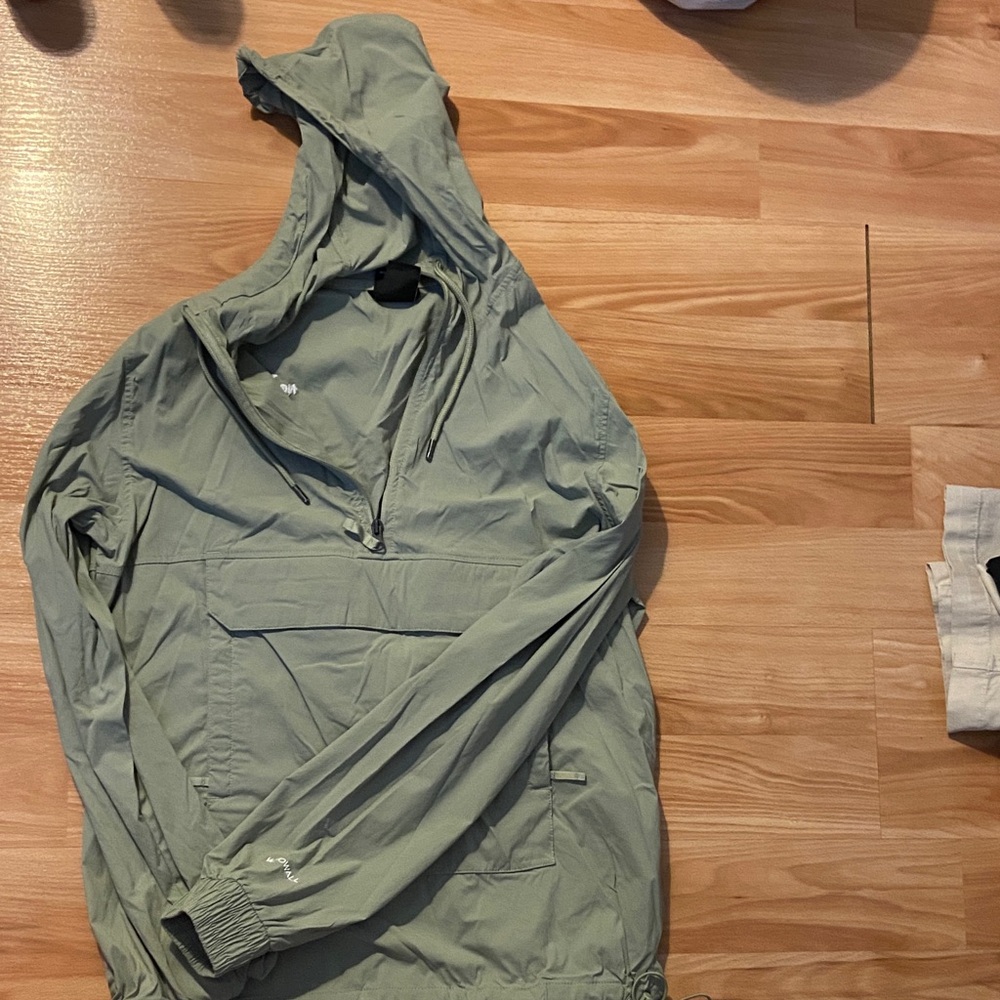 North Face Men's Green Hooded Jacket